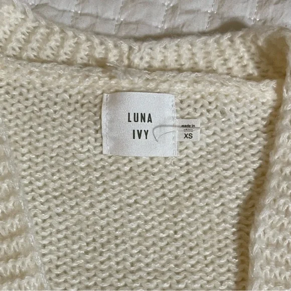 NWT Floral Embroidered Cardigan | Cream and Purple - Picture 5 of 12